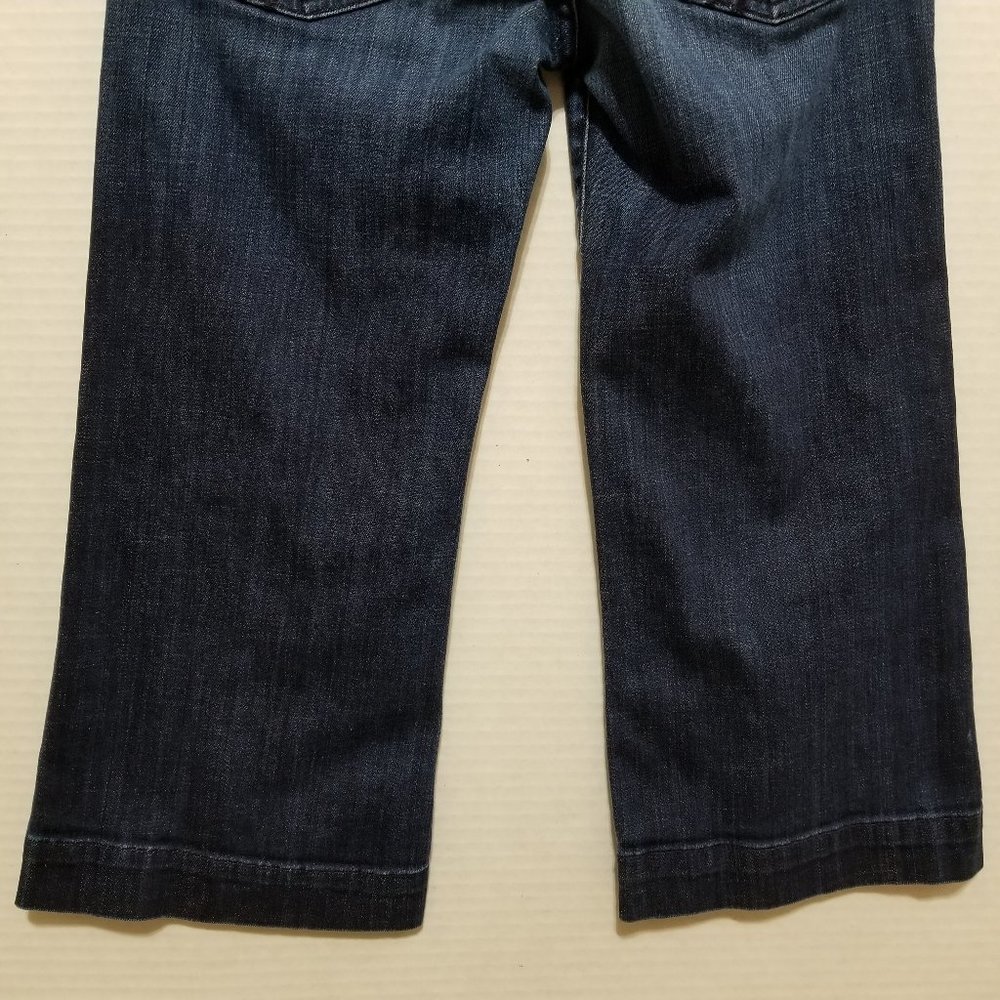 7FAM jeans 24 Crop Dojo capri denim lightly distressed stretch P348380S-380S Y2K - Picture 10 of 14